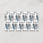 Carte De Visite Monogramme à pâte noire (Devant)