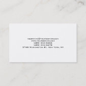 Carte De Visite Monogramme à pointes blanches (Dos)