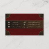 Carte De Visite Monogramme AB & BA [Or+Cuir] (Dos)