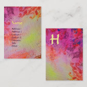 CARTE DE VISITE MONOGRAMME ABSTRAIT DES EAUX MAGIQUES D'OR (Devant / Derrière)