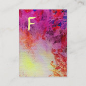 CARTE DE VISITE MONOGRAMME ABSTRAIT DES EAUX MAGIQUES D'OR (Dos)