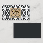Carte De Visite Monogramme Abstrait moderne (Devant / Derrière)