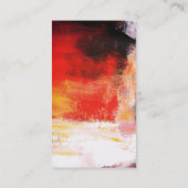 Carte de visite Monogramme Abstrait rouge vertical (Dos)