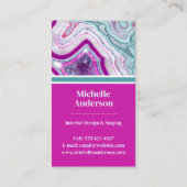 Carte De Visite Monogramme Agate Moderne (Dos)