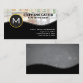 Carte De Visite Monogramme | Agent immobilier | Cuisine moderne (Devant / Derrière)