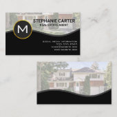 Carte De Visite Monogramme | Agent immobilier | Maison (Devant / Derrière)
