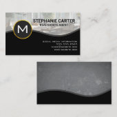 Carte De Visite Monogramme | Agent immobilier | Rénovations (Devant / Derrière)