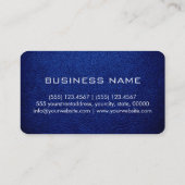 Carte De Visite Monogramme Air Force Blue Leather Look (Dos)