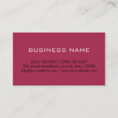 Carte De Visite Monogramme Amaranth violet couleur arrière - plan (Dos)