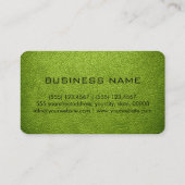 Carte De Visite Monogramme Android Revêtement en cuir vert (Dos)