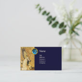 Carte De Visite MONOGRAMME ANGEL ANNONCE, Sapphire Bleu (Debout devant)