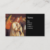 Carte De Visite MONOGRAMME ANGEL ANNONCE, Sapphire Bleu (Devant)