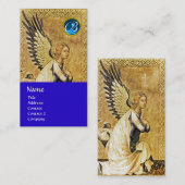 Carte De Visite MONOGRAMME ANGEL ANNONCIÉ, or saphir bleu (Devant / Derrière)