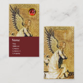 Carte De Visite MONOGRAMME ANGEL ANNONCIÉ, platine roux (Devant / Derrière)