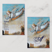 CARTE DE VISITE MONOGRAMME ANGÉLIAL DE L'ANNONCE (Devant / Derrière)