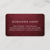 Carte De Visite Monogramme Antique Ruby Leather Look (Dos)