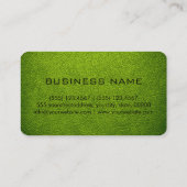 Carte De Visite Monogramme Apple cuir vert look (Dos)
