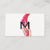 Carte De Visite Monogramme Aquarelle (Devant)