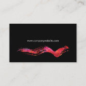 Carte De Visite Monogramme Aquarelle brosse Variation Noir blanc (Dos)