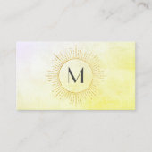 Carte De Visite Monogramme Aquarelle Eléments illuminés (Devant)