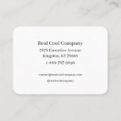 Carte De Visite Monogramme Arc Blanc & Noir (Dos)