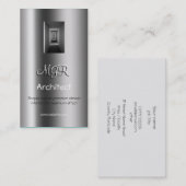 Carte De Visite Monogramme, Architecte de Design d'intérieur, look (Devant / Derrière)