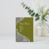 Carte De Visite MONOGRAMME ARCHITECTE DE RENAISSANCE 4 vert (Debout devant)