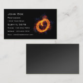 Carte De Visite Monogramme ardent O (Devant / Derrière)