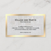 Carte De Visite Monogramme | Ardoise | Bordure d'or | Code QR (Dos)