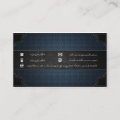 Carte De Visite Monogramme argenté AB & BA (Dos)