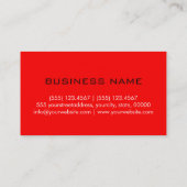 Carte De Visite Monogramme arrière - plan couleur rouge (Dos)