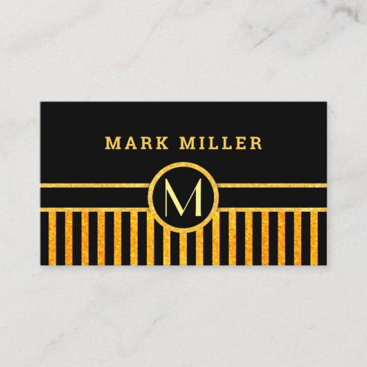 Carte De Visite monogramme Art déco (Devant)