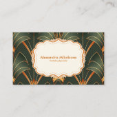 Carte De Visite Monogramme Art déco vintage (Devant)