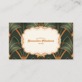 Carte De Visite Monogramme Art déco vintage (Devant)