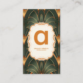 Carte De Visite Monogramme Art déco vintage (Devant)