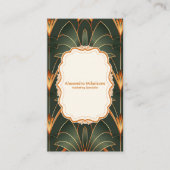 Carte De Visite Monogramme Art déco vintage (Devant)