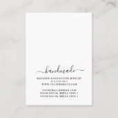 Carte De Visite Monogramme artisanal ou ajouter un écran d'oreille (Dos)