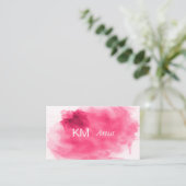 Carte De Visite Monogramme | Artiste aquarelle (Debout devant)