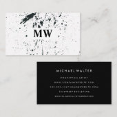 Carte De Visite Monogramme Artiste Professionnel (Devant / Derrière)