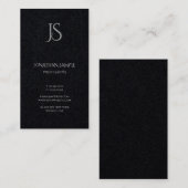 Carte De Visite Monogramme artistique vertical moderne Premium Noi (Devant / Derrière)
