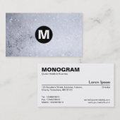 Carte De Visite Monogramme au centre - Bulles de savon (Devant / Derrière)