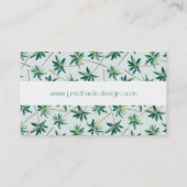 Carte De Visite Monogramme australien tropical de la paume | de (Dos)