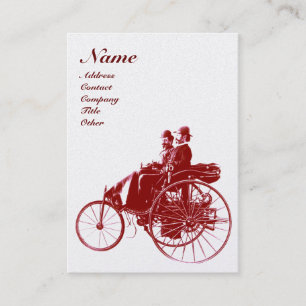 Carte De Visite MONOGRAMME AUTOMOBILE AUTO REPARATION blanc rouge 