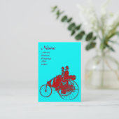 Carte De Visite MONOGRAMME AUTOMOGRAMME AUTO REPARATION Bleu Turqu (Debout devant)