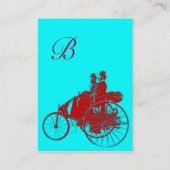 Carte De Visite MONOGRAMME AUTOMOGRAMME AUTO REPARATION Bleu Turqu (Dos)