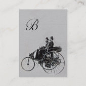 Carte De Visite MONOGRAMME AUTOMOGRAMME AUTO REPARATION noir gris (Dos)