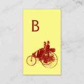 Carte De Visite MONOGRAMME AUTOMOGRAMME Brown Jaune Kraft (Dos)