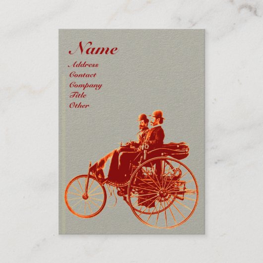 Carte De Visite MONOGRAMME AUTOMOGRAMME RÉPARATION AUTO Brown Gray (Devant)