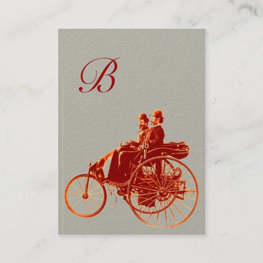 Carte De Visite MONOGRAMME AUTOMOGRAMME RÉPARATION AUTO Brown Gray (Dos)