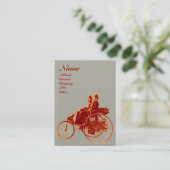 Carte De Visite MONOGRAMME AUTOMOGRAMME RÉPARATION AUTO Brown Gray (Debout devant)